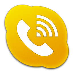 Skype Phone Alt Yellow Icon 256x256 png